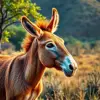 Golden Tropic Savanna Donkey paint by numbers