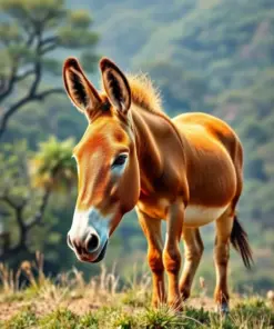 Golden Tropic Savanna Donkey paint by numbers