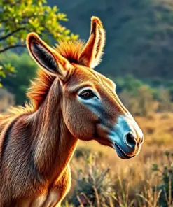 Golden Tropic Savanna Donkey paint by numbers