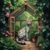Hidden Ocelot Antique Greenhouse Paint by Numbers