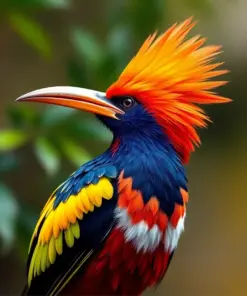 Hoatzin Bird paint by numbers