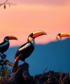 Hornbills In Evening Light paint by numbers