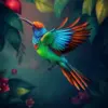 Hovering Tropical Jewel Bird Paint by Numbers