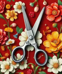 Island Botanicals Antique Scissors Paint By Numbers