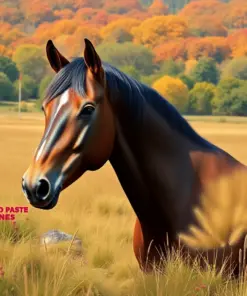 Island Pasture Horse Paint by Numbers