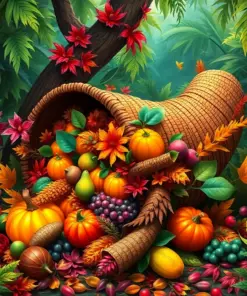 Jungle Cornucopia Harvest Paint By Numbers