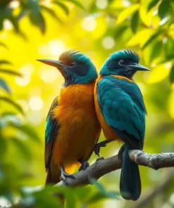 Manakins In Dappled Light paint by numbers