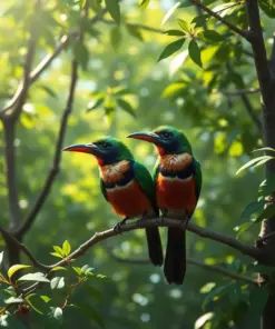 Manakins In Dappled Light paint by numbers