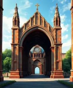 Monstera Framed Cathedral Arch Paint By Numbers