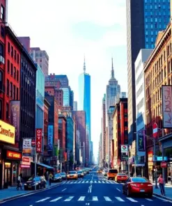 New York Manhattan Street Cities paint by numbers