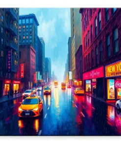 New York Rain paint by numbers