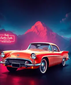 Realistic Classic Car Cinema Paint By Numbers
