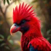 Realistic Crimson Crested Male Paint By Numbers