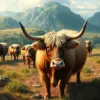 Realistic Island Oxen Farming paint by numbers