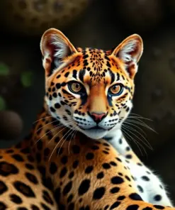 Realistic Ocelot paint by numbers