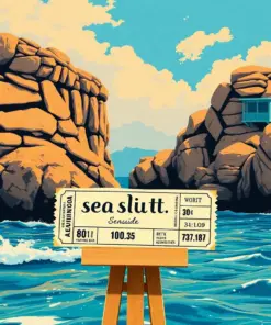 Realistic Seaside Admission Stubs Paint By Numbers