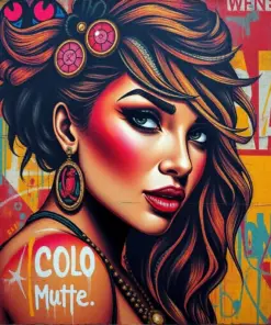 Realistic Weathered Wall Diva Paint By Numbers