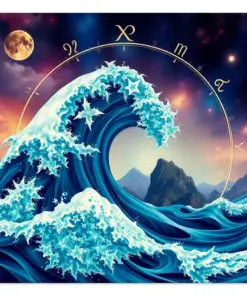 Realistic Zodiac Island Waves Paint By Numbers