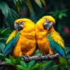 Resting Tropical Gold Macaws Paint By Numbers