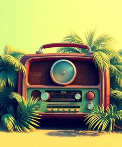 Retro Radio Palm Breezes Paint By Numbers