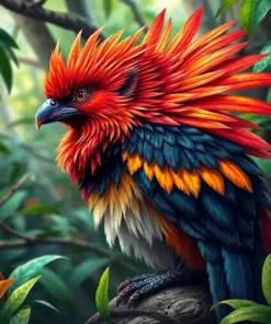 Rufous Tailed Jungle Hunter paint by numbers
