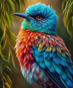 Spanish Moss Bird Realism Paint by Numbers