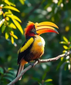 Sunlit Hornbill Perch paint by numbers