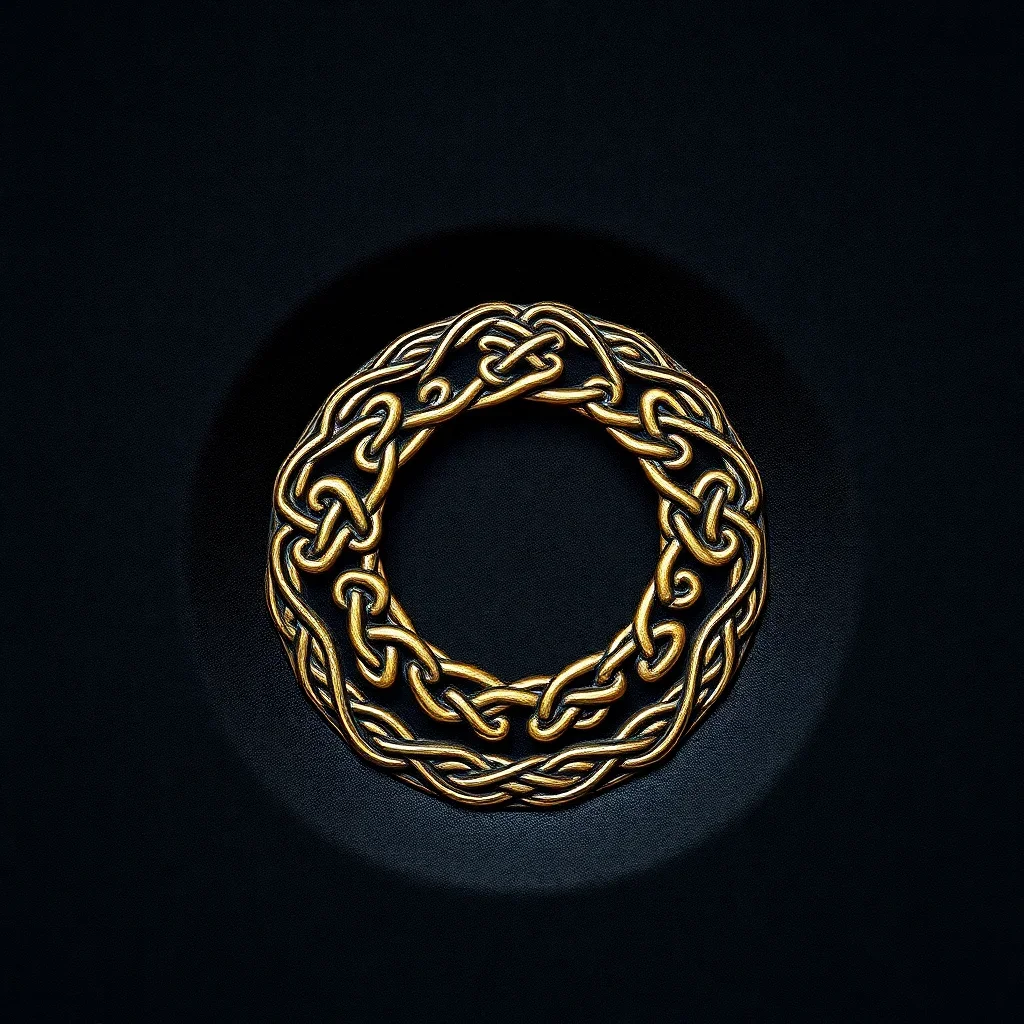 Torc Amidst Black Sand Paint By Numbers - Celtic Heritage Kit completed