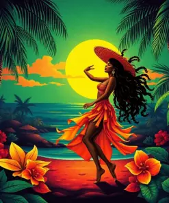 Tropical Dancer Album Art Paint By Numbers
