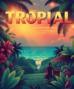 Tropical Evening Concert Poster Paint By Numbers