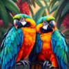 Tropical Macaws paint by numbers