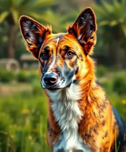 Tropical Pasture Cattle Dog Paint by Numbers