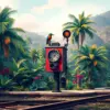 Tropical Railway Signal Roost Paint By Numbers