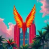 Tropical Spire Scarlet Wings Paint By Numbers