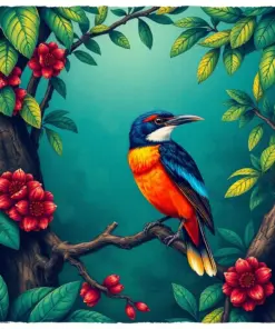 Vintage Andean Canopy Bird Paint By Numbers