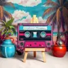 Vintage Beachfront Mixtape Paint By Numbers