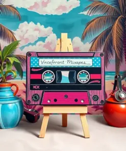 Vintage Beachfront Mixtape Paint By Numbers