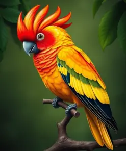 Vintage Cockatoo Fig Perch paint by numbers