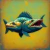Vintage Coelacanth paint by numbers