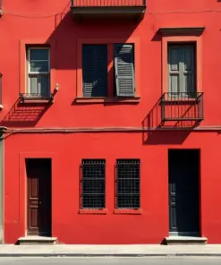 Vintage Colonial Facade Shadows Paint By Numbers