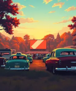Vintage Drive In Summer Paint By Numbers