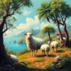 Vintage Island Sheep Oasis Paint By Numbers