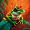 Vintage Jungle Frog Majesty paint by numbers