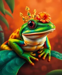 Vintage Jungle Frog Majesty paint by numbers