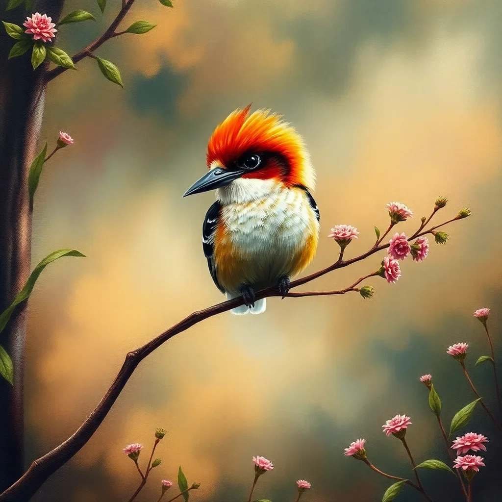 completed artwork display Vintage Kookaburra Morning Mist paint by numbers