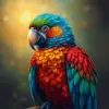 Vintage Macaw Spirit Guide Paint By Numbers