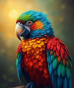 Vintage Macaw Spirit Guide Paint By Numbers