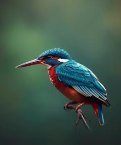 Vintage River Kingfisher paint by numbers