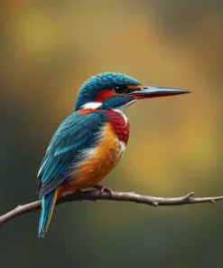 Vintage River Kingfisher paint by numbers