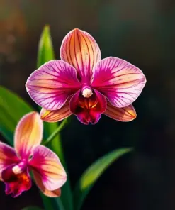 Vintage Ruby Topaz Orchid paint by numbers